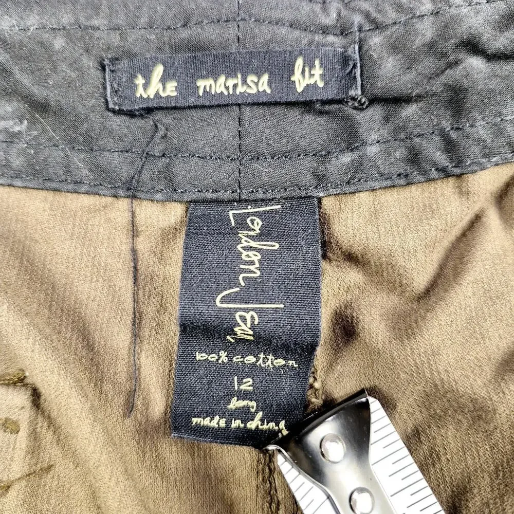 London Jean Women's Marisa Fit Corduroy Cargo Pants Brown Size 12